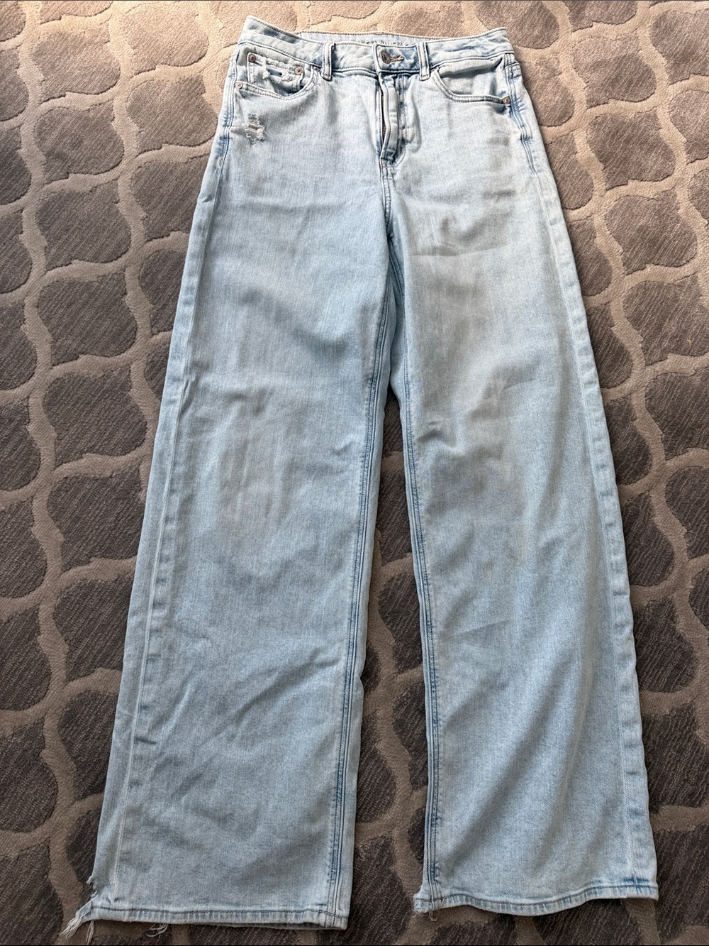 American Eagle Outfitters Light Blue Wide Leg Jeans